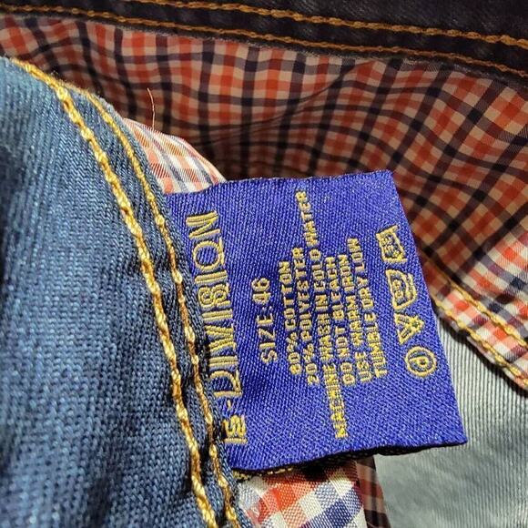 E Division Distressed Jeans Size 46 Mens Blue Jean Denim Plus Casual  - Picture 11 of 11